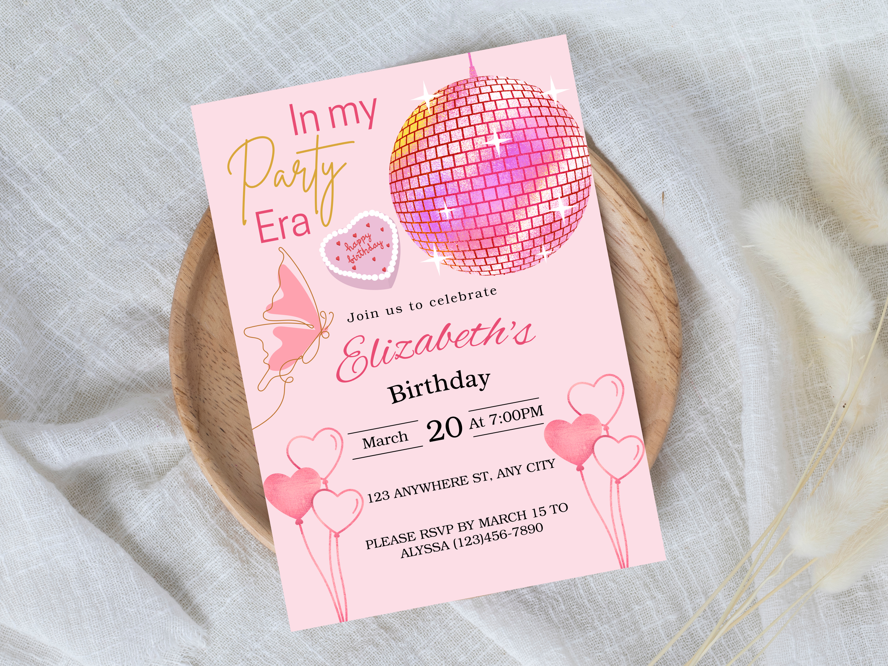 In My Party Era Birthday Invitation (Printable & Mobile versions included)