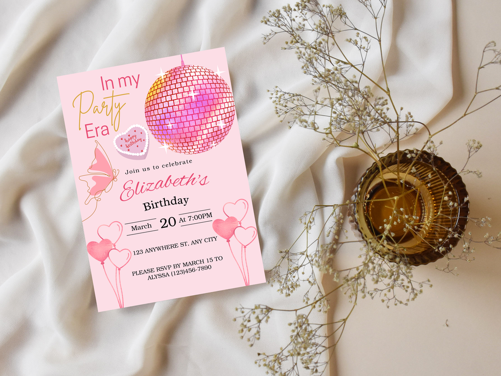 In My Party Era Birthday Invitation (Printable & Mobile versions included)