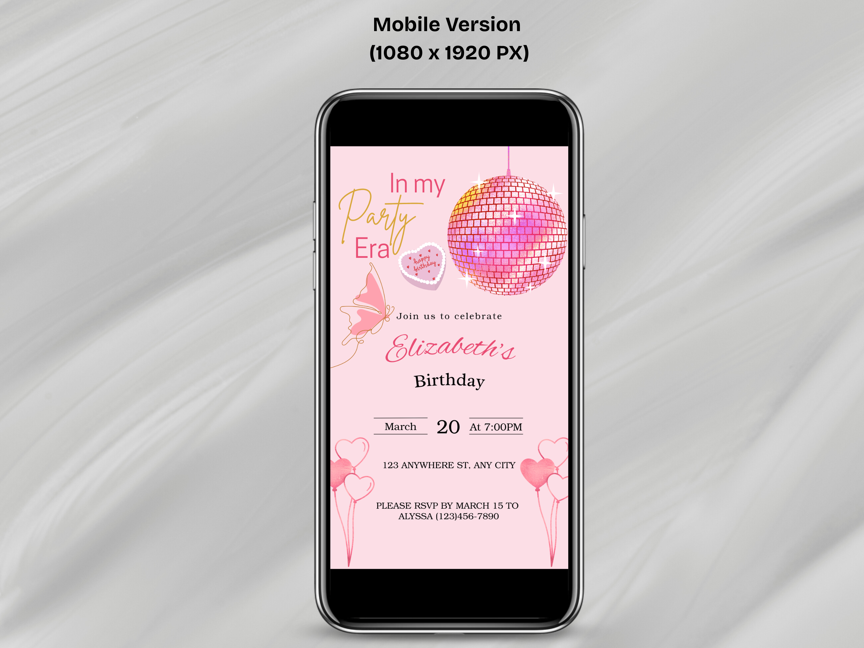 In My Party Era Birthday Invitation (Printable & Mobile versions included)